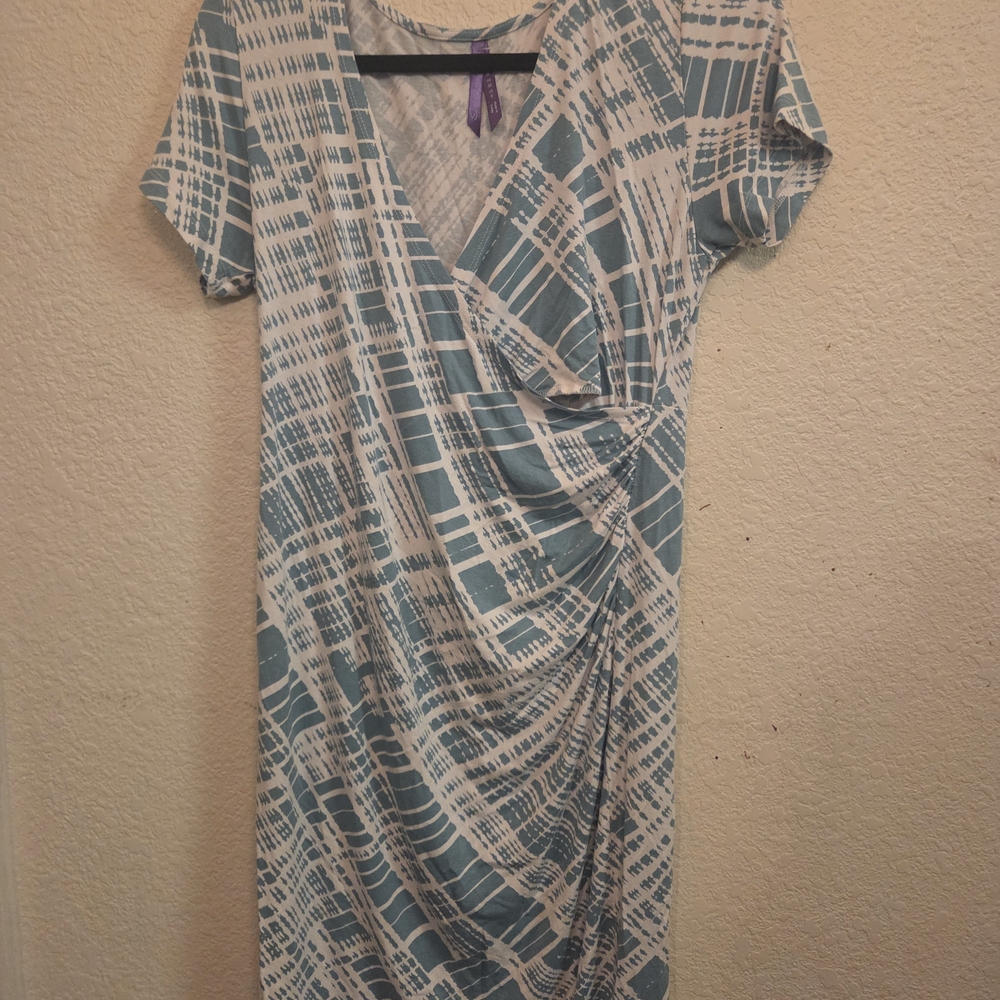 Seraphine Blue and White Midi Dress